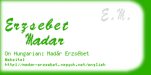erzsebet madar business card